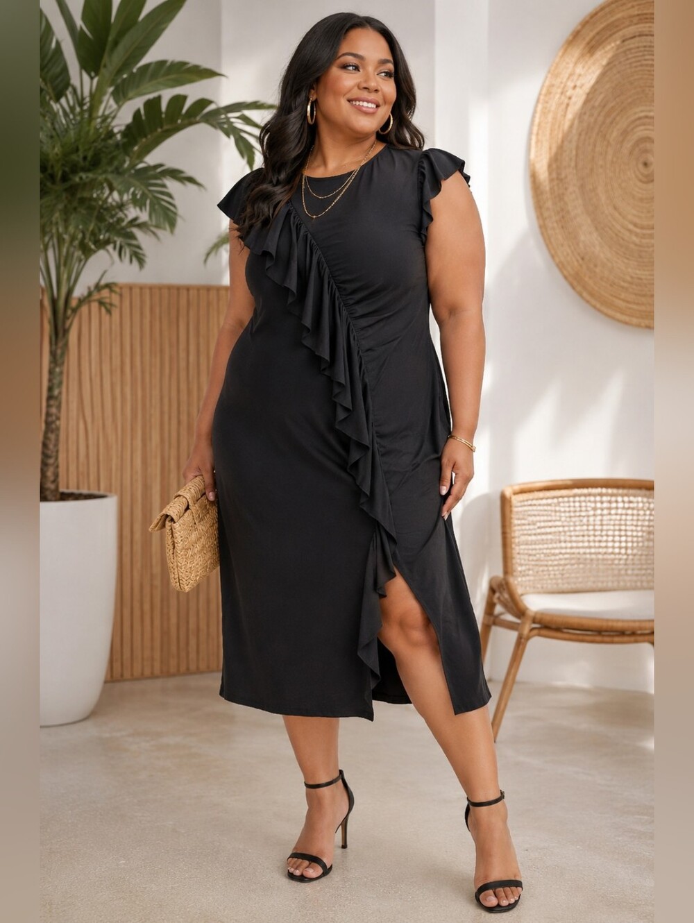 NWT FUTURE COLLECTIVE Flutter Sleeve Ruffle Dress | Target Collab | Feminine 3X